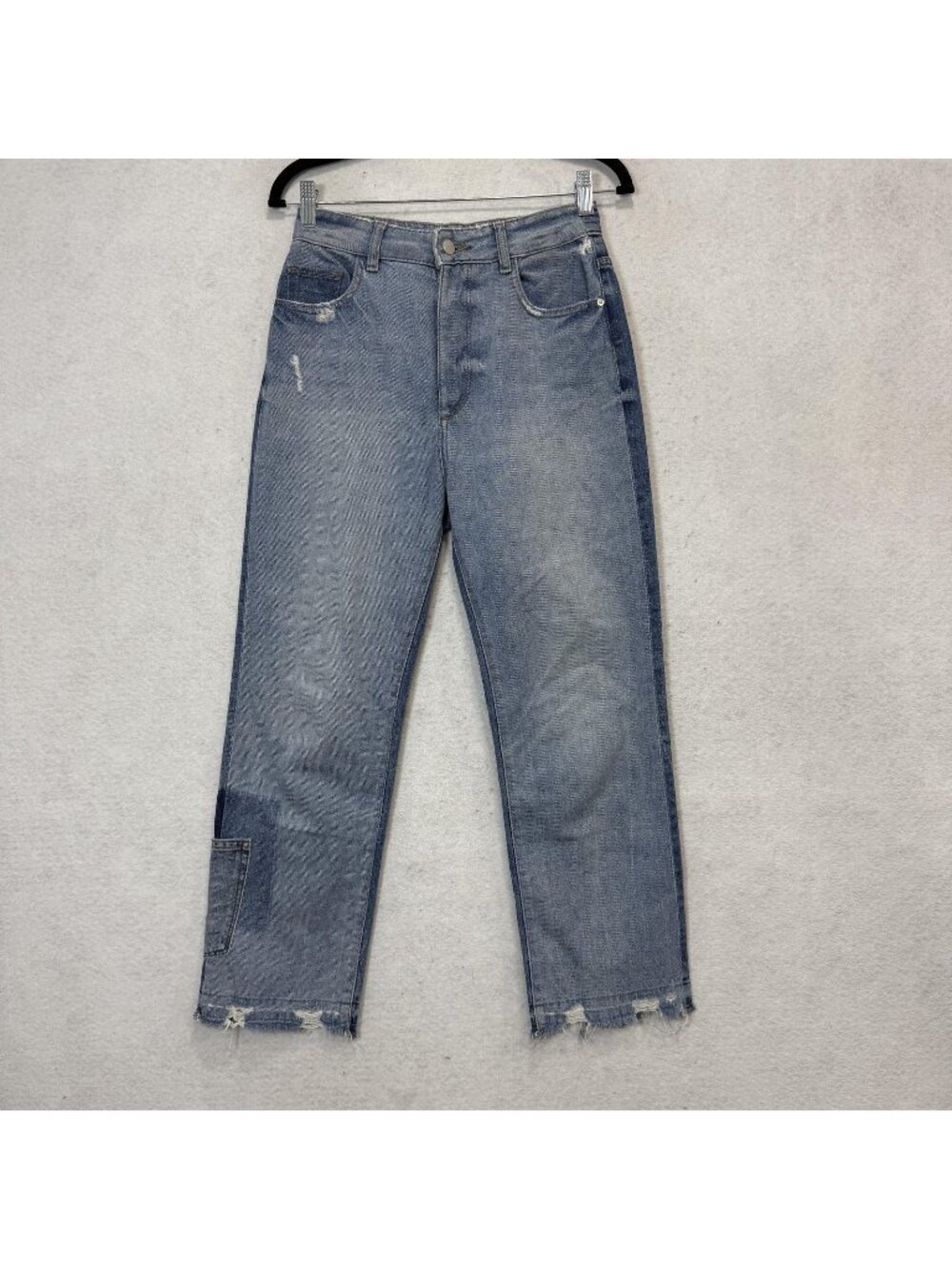 DL1961 Jerry Jeans Womens 25 Blue High Rise Vintage Straight Crop Raw Hem